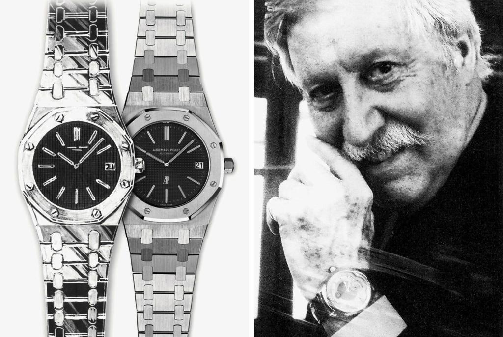 Gerald Genta and the original drawing of the Royal Oak + the original 5402 